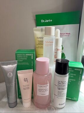 KOREAN SKINCARE ROUTINE SET (10 STEP), ALL NEW UNUSED, GLOW RECIPE, COSRX, VIRAL
